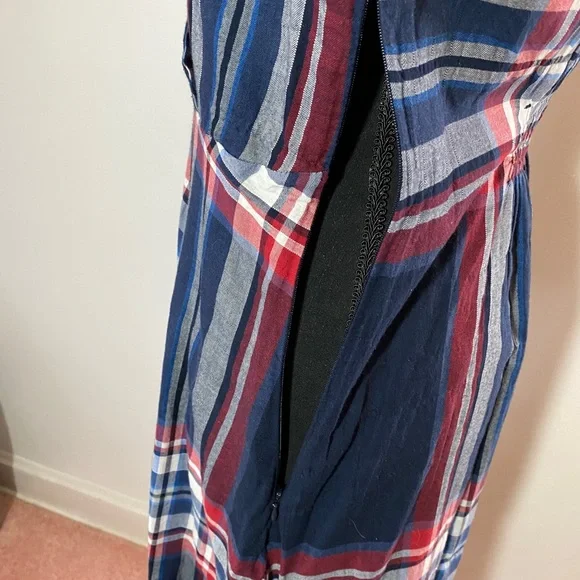 Anthropologie tartan surplice dress, size M, midi dress, soft plaid fabric - Picture 6 of 6